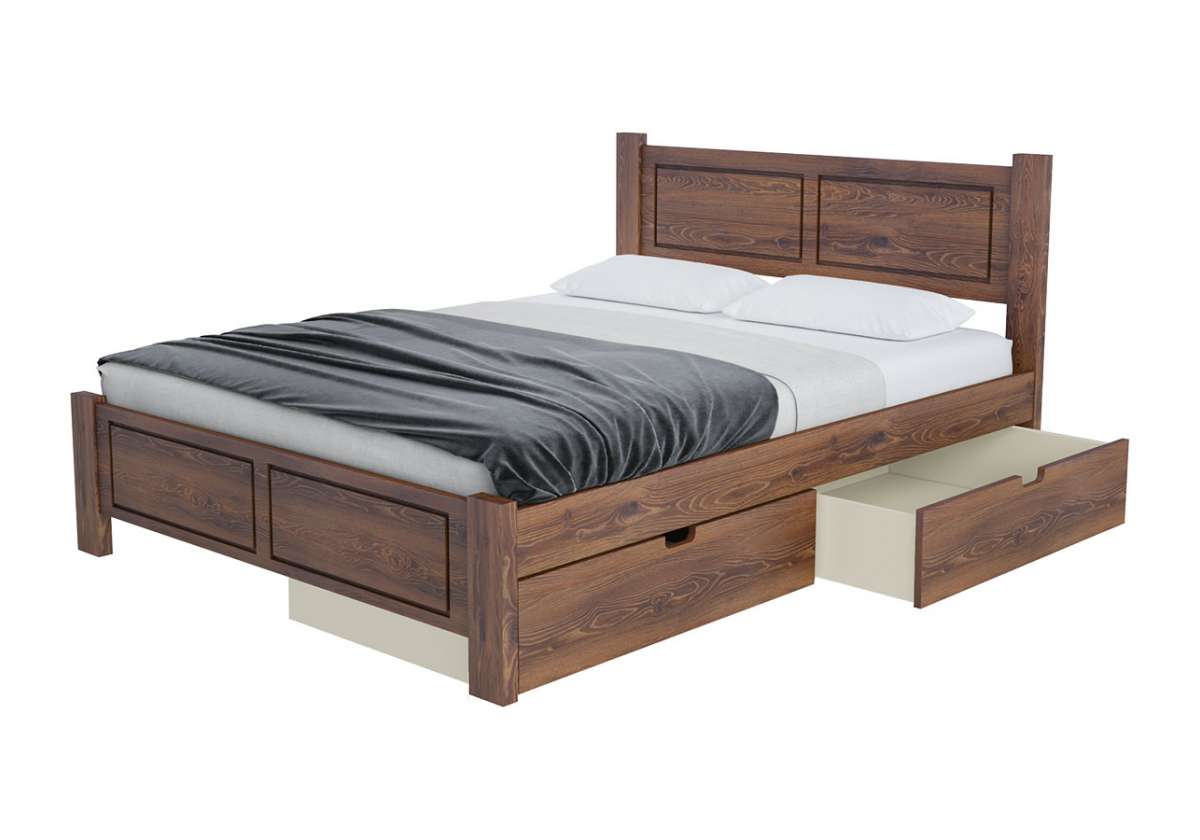 полуторные кровати деревянные с ящиками